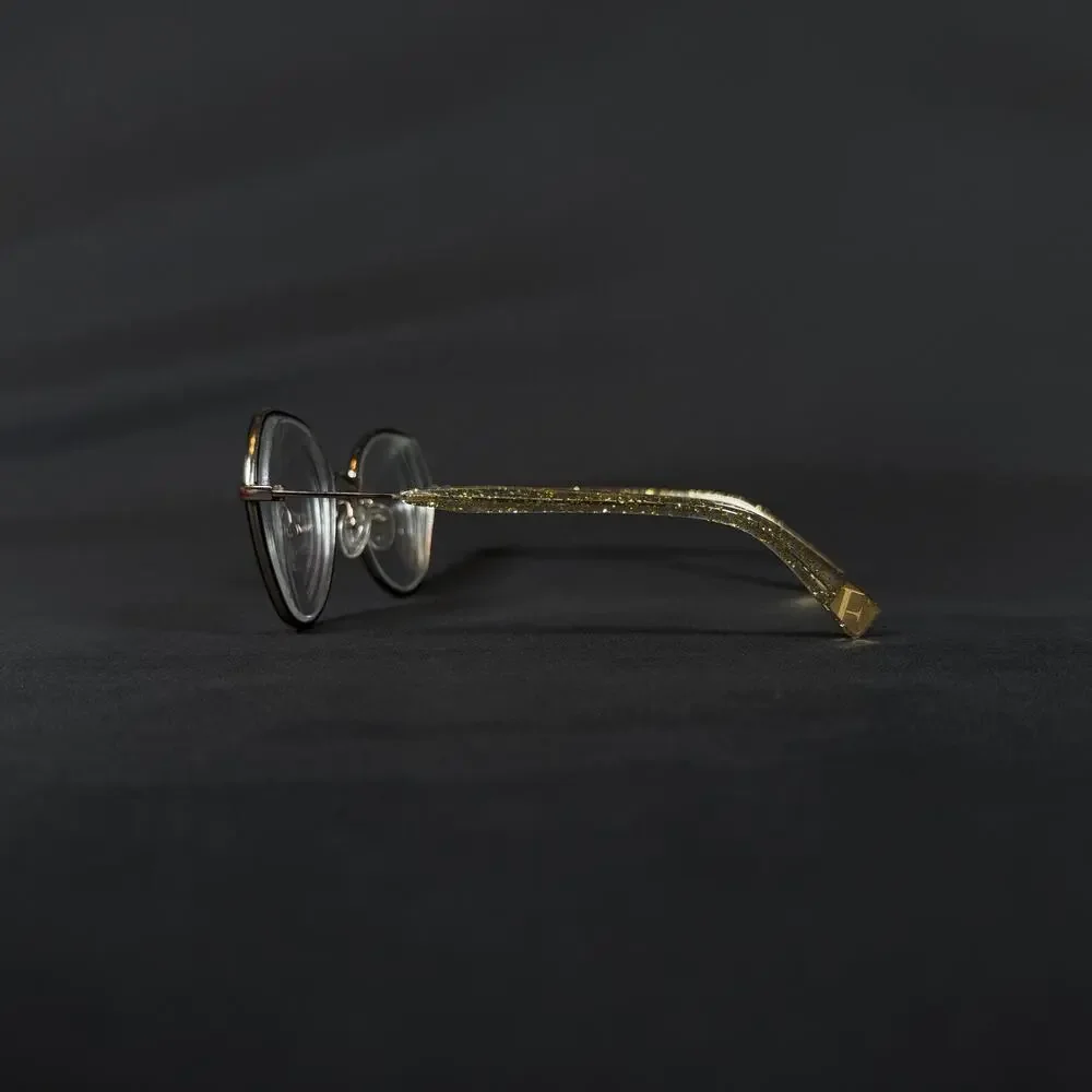 Furla VFU376K COL.0300 135 Gold Glitter Transparent eyeglasses Only Frame